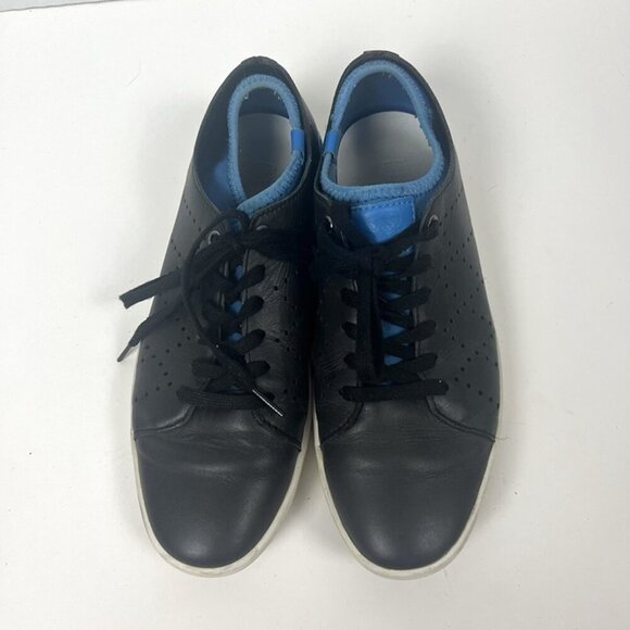 Navyboot Mens Casual Shoes Navy Blue‎ Leather Sneakers EU 41 US 8 Built in Sock - Picture 2 of 8